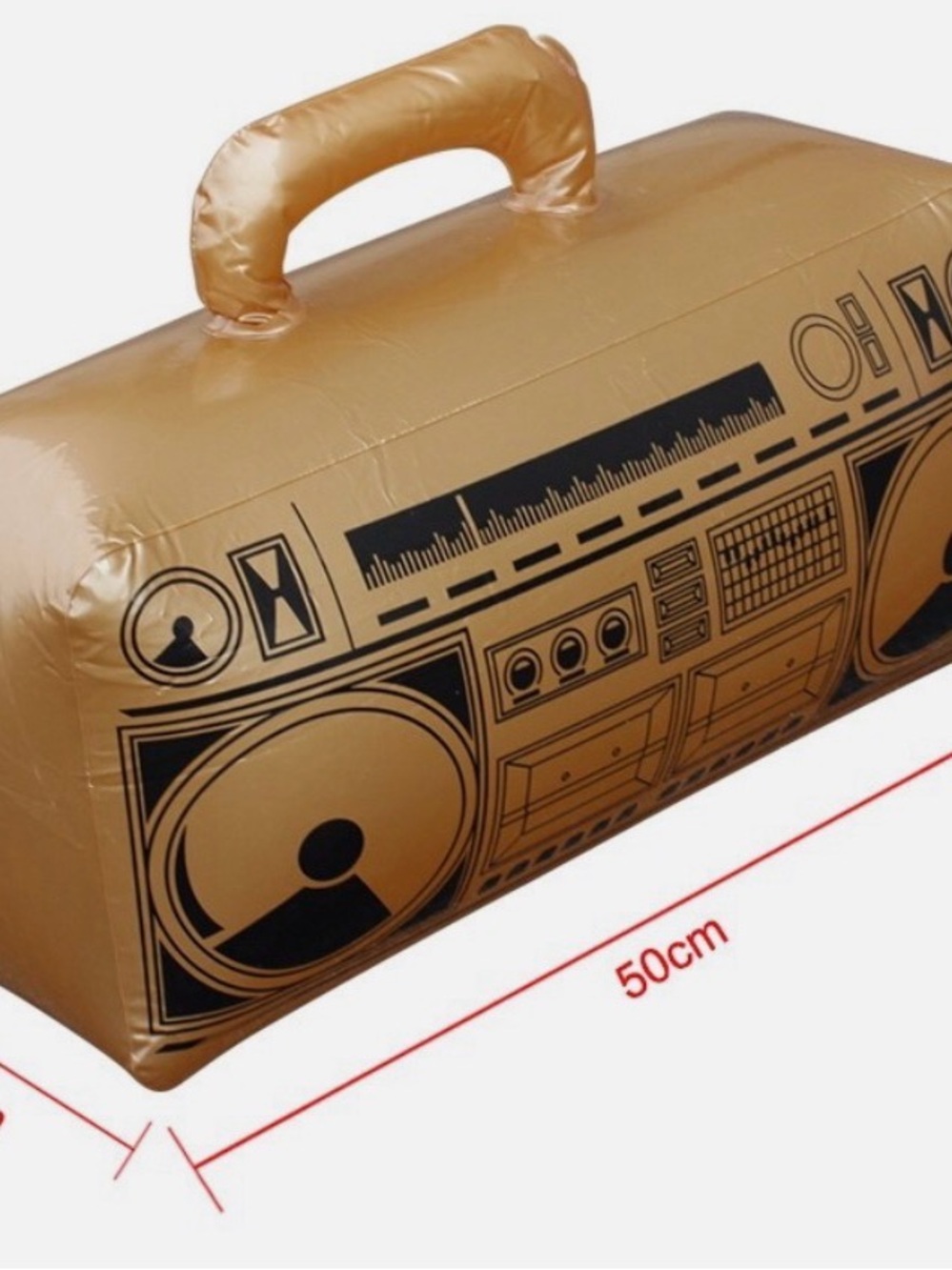 Gold Inflatable Boombox Party Prop